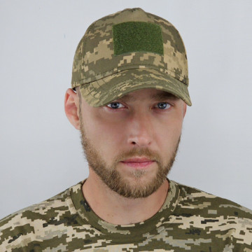 Кепка ЗСУ піксель з липучкою під шеврон, бейсболка тактична армійська камуфляжна