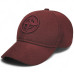 Stone Island burgundy baseball cap for men with 3D embroidery, cotton, sizes 56-60, spring-autumn
