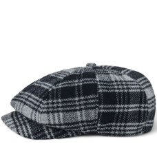 Newsboy Cap чоловіча італійська вовна, кашкет Gatsby стиль D.Hats, осіння зимова кепка восьмиклинка, елегантна хуліганка чорна клі