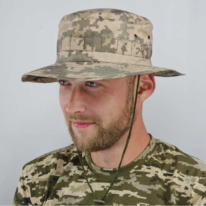 Панама ЗСУ, панама тактична військова камуфляжна, камуфляж піксель ЗСУ кепка Панама ЗСУ, панама тактична військова камуфляжна, камуфляж піксель ЗСУ кепка