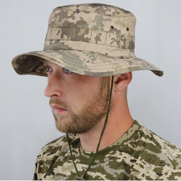 Панама ЗСУ, панама тактична військова камуфляжна, камуфляж піксель ЗСУ кепка