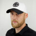 Stone Island cap, men's baseball cap, black and white, with embroidered 3D logo