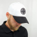 Stone Island cap, men's baseball cap, black and white, with embroidered 3D logo