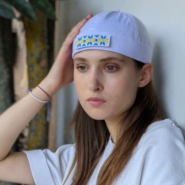 Docker cap Кепка докера без козирка в комплекті з 3-ма змінними липучками, біла бейсболка з липучкою, унісекс