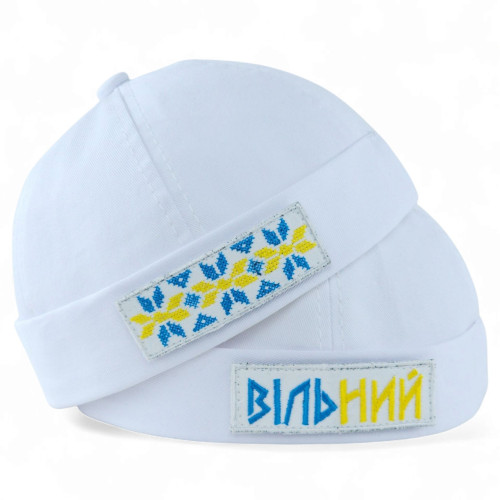 Docker cap Кепка докера без козирка в комплекті з 3-ма змінними липучками, біла бейсболка з липучкою, унісекс Docker cap Кепка докера без козирка в комплекті з 3-ма змінними липучками, біла бейсболка з липучкою, унісекс