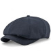 British style cap, bully, graphite color, made of suit fabric