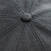 British style cap, bully, graphite color, made of suit fabric