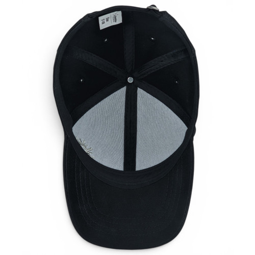 Black baseball cap with "Rhombus" embroidery | cap with ethnic ornament | cotton, spring-autumn