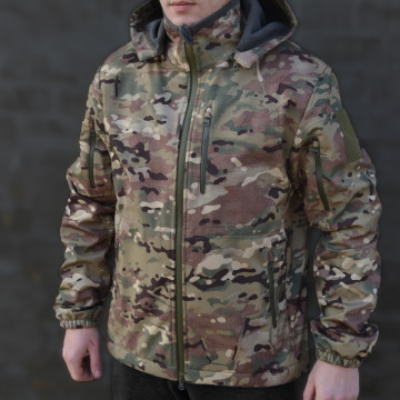 Куртка Softshell тактична камуфляж мультикам, куртка софтшел мультикам для військового ЗСУ