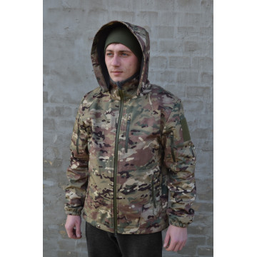 Куртка Softshell тактична камуфляж мультикам, куртка софтшел мультикам для військового ЗСУ