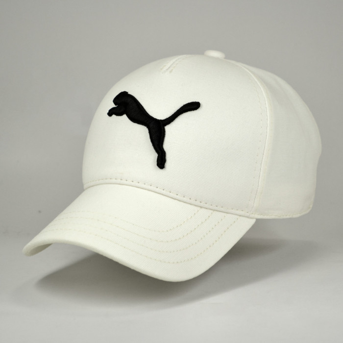 Кепка бейсболка чоловіча (біла) молочна з вишитим логотипом 3Д PUMA Пума