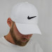 Кепка бейсболка чоловіча (біла) молочна з вишитим логотипом 3D NIKE найк