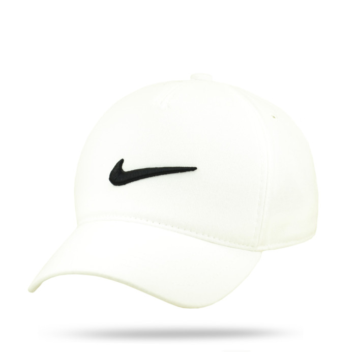 Кепка бейсболка чоловіча (біла) молочна з вишитим логотипом 3D NIKE найк