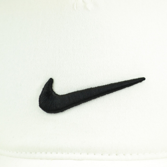 Кепка бейсболка чоловіча (біла) молочна з вишитим логотипом 3D NIKE найк