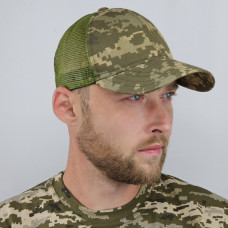 Pixel cap, summer camouflage, military, camouflage pixel ZSU, baseball cap with mesh