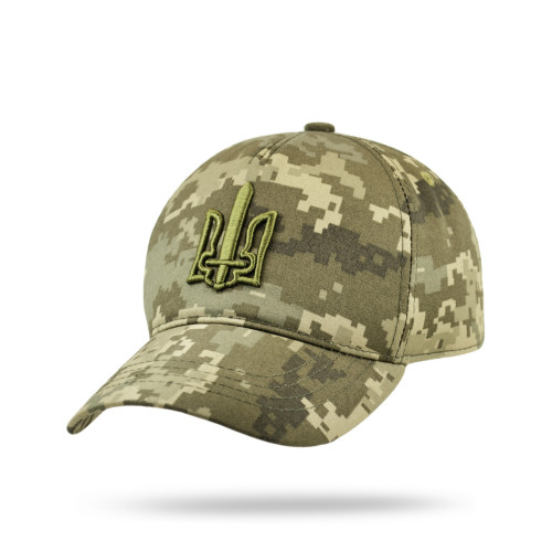 Cap ZSU pixel with coat of arms, tactical baseball cap army military camouflage, with 3D trident Cap ZSU pixel with coat of arms, tactical baseball cap army military camouflage, with 3D trident