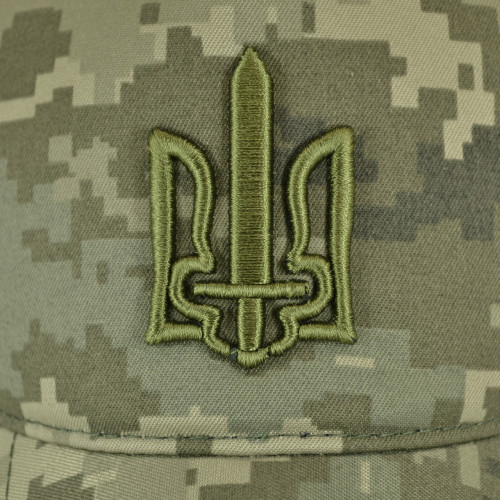 Cap ZSU pixel with coat of arms, tactical baseball cap army military camouflage, with 3D trident Cap ZSU pixel with coat of arms, tactical baseball cap army military camouflage, with 3D trident