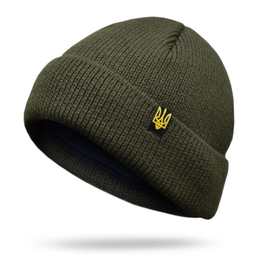 Knitted hat olive khaki warm winter tactical hat for the Armed Forces, hat for the Armed Forces on fleece Knitted hat olive khaki warm winter tactical hat for the Armed Forces, hat for the Armed Forces on fleece