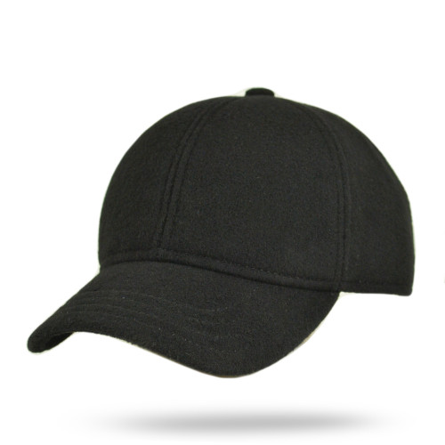Winter cashmere baseball cap with a logo Winter cashmere baseball cap with a logo