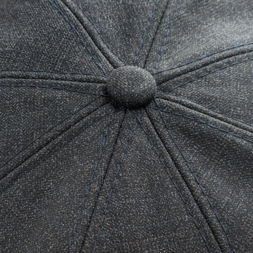 British style cap, bully, graphite color, made of suit fabric British style cap, bully, graphite color, made of suit fabric