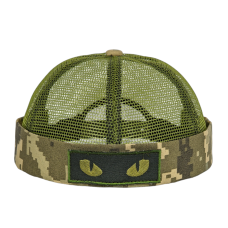 Docker cap ZSU pixel with chevron, tactical cap without visor, Docker cap with Velcro, docker cap