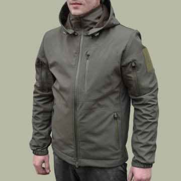 Куртка Softshell тактична польова олива, куртка софтшел олива хакі для військового ЗСУ