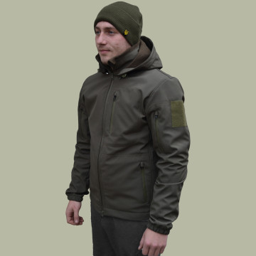 Куртка Softshell тактична польова олива, куртка софтшел олива хакі для військового ЗСУ