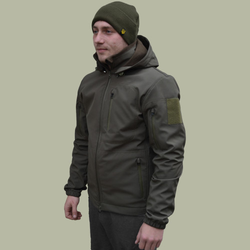 Куртка Softshell тактична польова олива, куртка софтшел олива хакі для військового ЗСУ