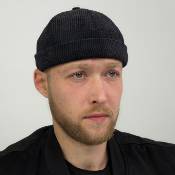 Docker cap Кепка докера без козирка чорна, вельветова бейсболка, унісекс