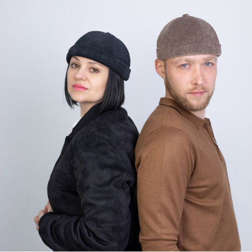 Docker cap Кепка докера без козирка чорна, вельветова бейсболка, унісекс Docker cap Кепка докера без козирка чорна, вельветова бейсболка, унісекс