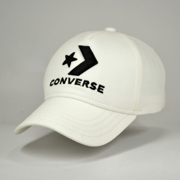 Кепка літня Converse бейсболка чоловіча молочного (білого) кольору з вишивкою 3D логотипом конверс