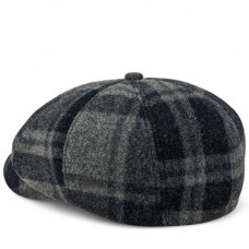 Хуліганка з 100% вовни,кепі D.Hats чорного кольору в клітинку, Without Shelby кашкет картуз хуліганка восьмиклинка, британський