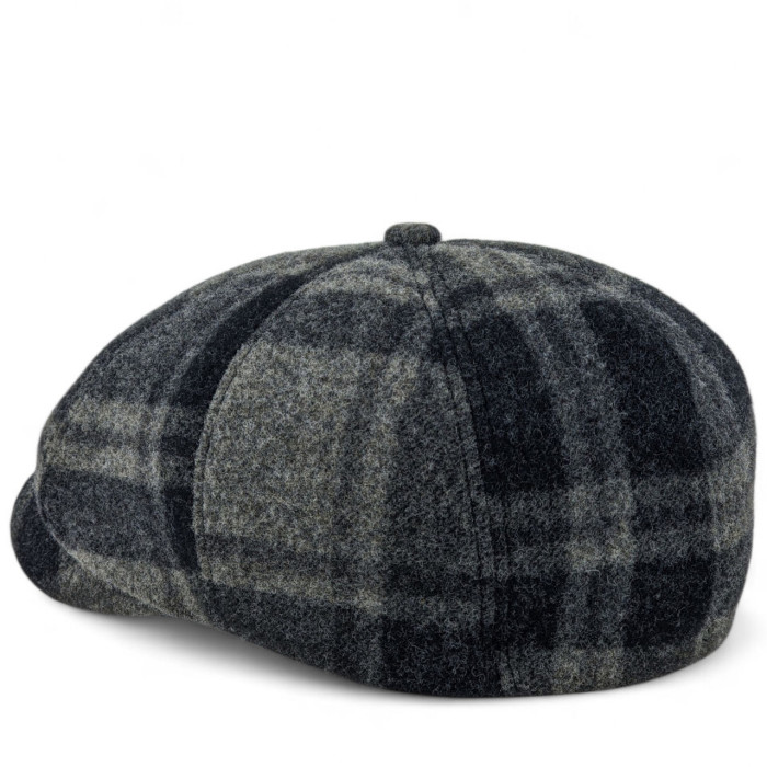 Хуліганка з 100% вовни,кепі D.Hats чорного кольору в клітинку, Without Shelby кашкет картуз хуліганка восьмиклинка, британський Хуліганка з 100% вовни,кепі D.Hats чорного кольору в клітинку, Without Shelby кашкет картуз хуліганка восьмиклинка, британський