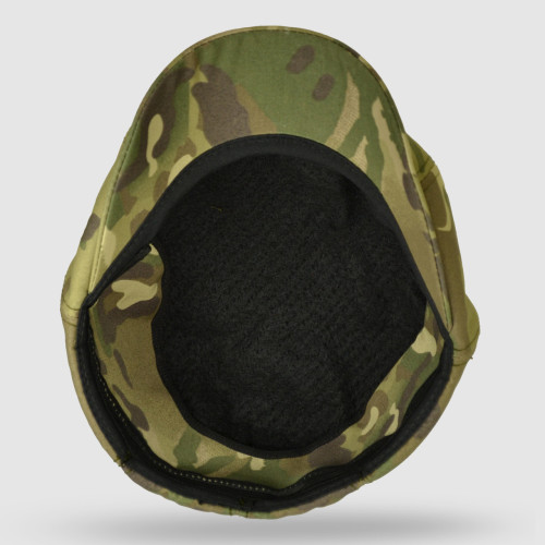 Warm cap with a cartoon eight-bladed logo of the Armed Forces of the Ukraine, army pixel cap with ears Warm cap with a cartoon eight-bladed logo of the Armed Forces of the Ukraine, army pixel cap with ears