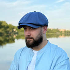 Літня кепка, восьмиклинка із льону, хуліганка, 