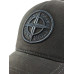 Кепка бейсболка Stone Island мужская черная с вышитым 3Д логотипом