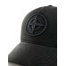 Кепка бейсболка Stone Island мужская черная с вышитым 3Д логотипом