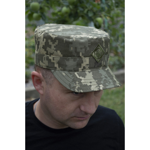 Pixel cap of the Armed Forces of Ukraine with a cockade, army cap, German pixel cap of the Armed Forces of Ukraine Pixel cap of the Armed Forces of Ukraine with a cockade, army cap, German pixel cap of the Armed Forces of Ukraine
