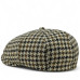 Hooligan eight-blade tweed, Gatsby cap, Cap with paw print brown-beige