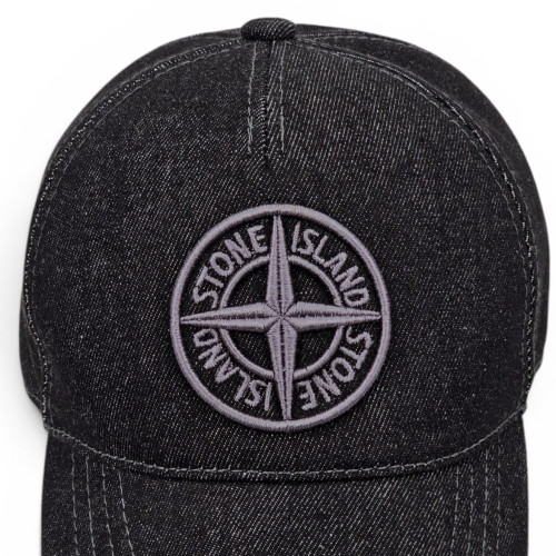 Stone Island men's denim baseball cap with 3D embroidery spring-autumn Stone Island men's denim baseball cap with 3D embroidery spring-autumn
