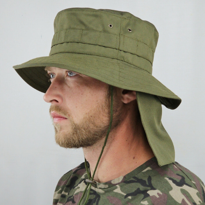Панама олива літня тактична, олива нацгвардія ЗСУ з шторкою Панама олива літня тактична, олива нацгвардія ЗСУ з шторкою