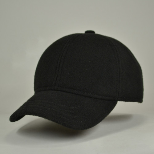 Winter cashmere baseball cap with a logo Winter cashmere baseball cap with a logo