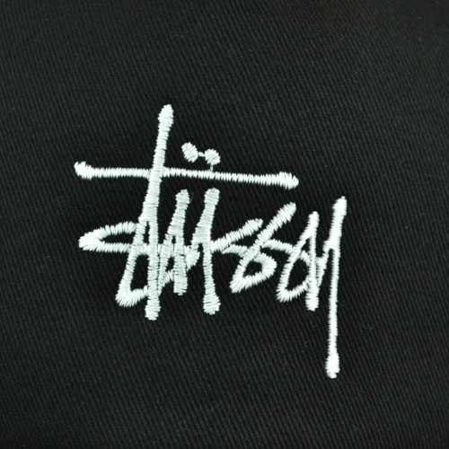 Men's black baseball cap with Stussy logo STUSSY glows in the dark