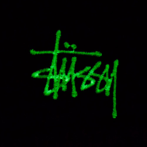 Men's black baseball cap with Stussy logo STUSSY glows in the dark