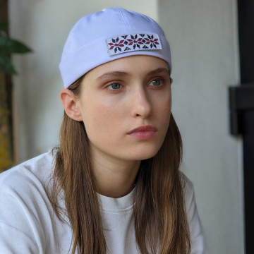 Docker cap Кепка докера без козирка зі змінними липучками, біла бейсболка, 2 липучки в комплекті