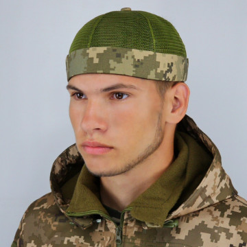 Кепка докера ЗСУ піксель, кепка без козирка тактична, Docker cap, докерка