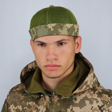 Кепка докера ЗСУ піксель, кепка без козирка тактична, Docker cap, докерка