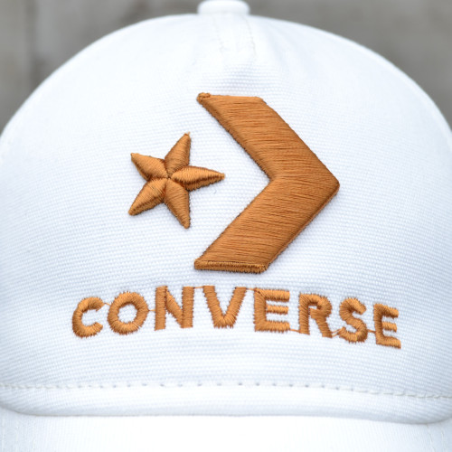 Кепка бейсболка чоловіча молочного (білого) кольору 3D логотипом Converse, кепка бейсболка Converse Кепка бейсболка чоловіча молочного (білого) кольору 3D логотипом Converse, кепка бейсболка Converse